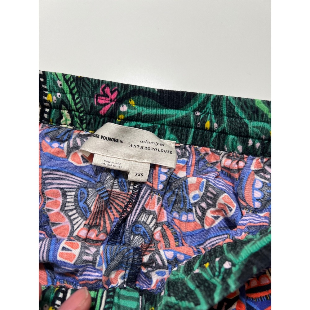 Anthropologie Womens Shorts Multicolor XXS Sasha Volnova Butterfly Print Elastic - Picture 2 of 5